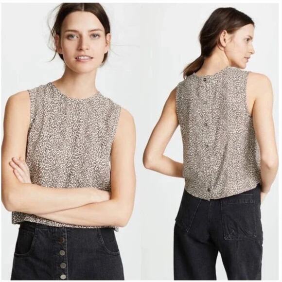 Jenni Kayne Leopard Shell Sleeveless Blouse Size XS - Picture 12 of 12